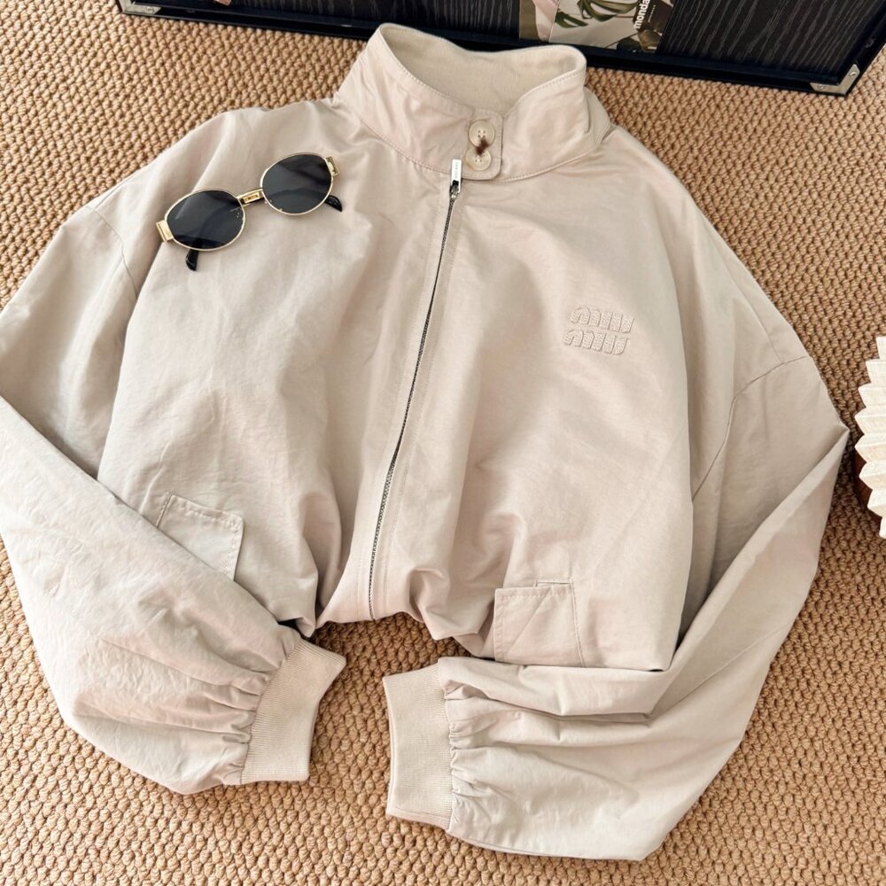 Miu Miu Cream Blouson Jacket
